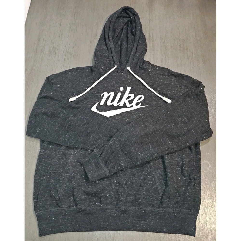 Nike Women's Sportswear Gym dark gray heather hoodie,Size Medium